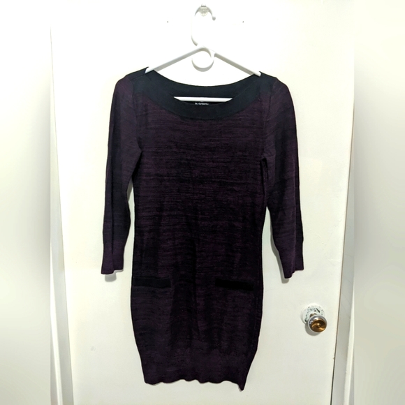 Vintage Le Chateau Purple Knit Mini Dress - Picture 1 of 6